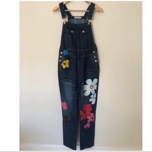 MissLook Painted Flower Overalls Medium